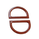Plastic D Shape Purse Bag Handles (2 Pieces) 4.5x3.25 Inch 9mm Brown For Making Accessories Spare Replacements